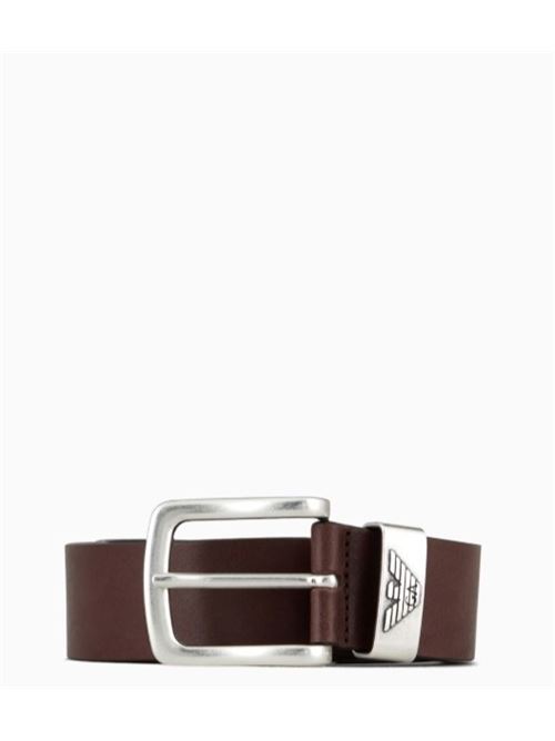Cintura in pelle con fibbia logata Emporio Armani | Y4S201 YDD6G.80005